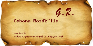 Gabona Rozália névjegykártya