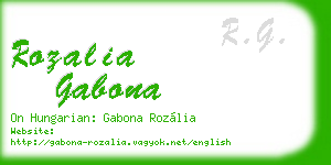 rozalia gabona business card